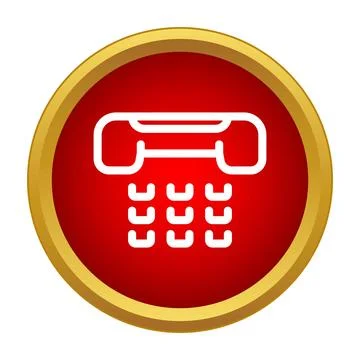 Telephone icon symbolizing hotline support and communication Stock Illustration