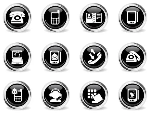 Telephone Icons icons Stock Illustration
