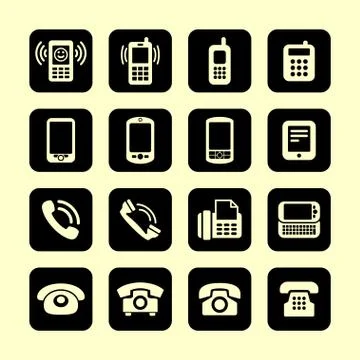 Telephone icons Stock Illustration