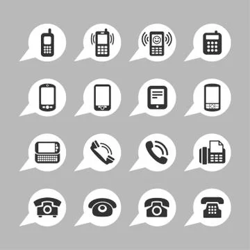 Telephone icons Stock Illustration