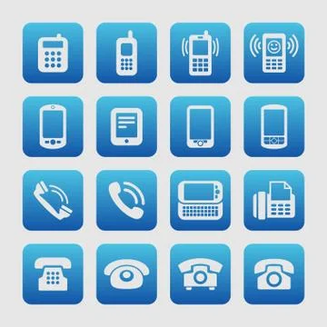 Telephone icons Stock Illustration