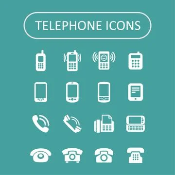 Telephone icons Stock Illustration