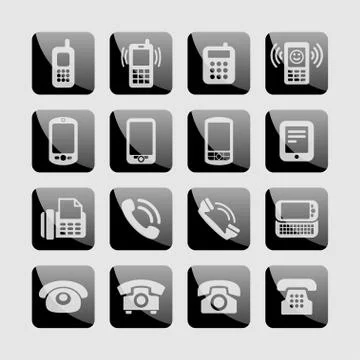 Telephone icons Stock Illustration