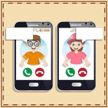 Telephone messages. イラスト素材