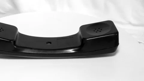 The telephone movements on white surface in motion Video stock 111887661