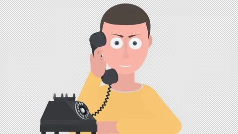 Telephone operator. Animation of a conve... | Stock Video | Pond5