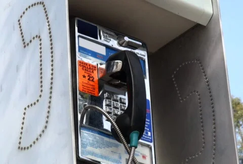 Telephone Pay 01 SD Stock Footage 512470