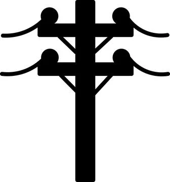 Telephone pole Stock Illustration