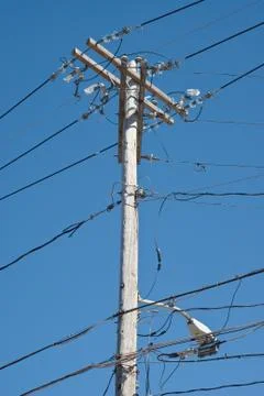 Telephone pole Foto stock