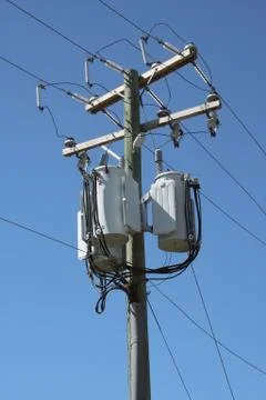 Telephone pole Stock Photos