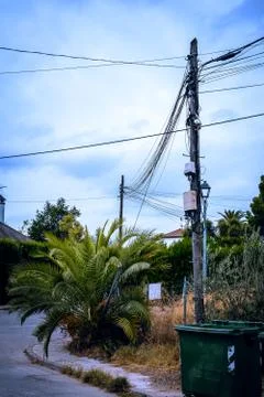 Telephone pole Stock Photos