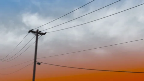 Telephone Poles Background Stock Footage 302279412