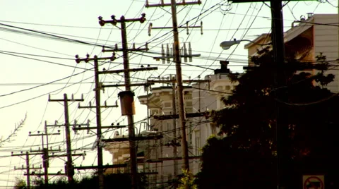 Telephone Poles Stock Footage 38879932