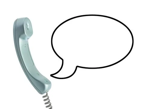 Telephone receiver and cable Stock Illustration