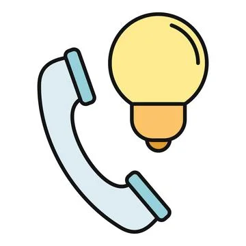 Telephone receiver and light bulb representing communication idea Stock Illustration