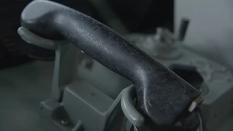 Telephone receiver on a large ocean ship Stock Footage 331344938