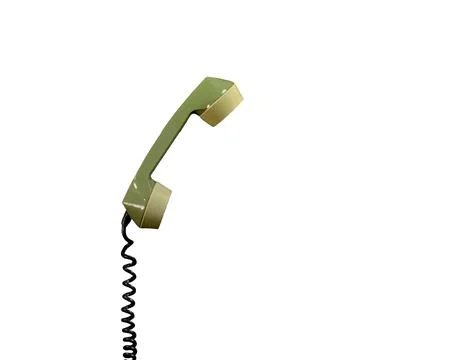 The telephone receiver of an old retro phone. isolated on a white background Stock Photos