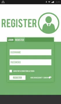 Telephone register application Illustrazione stock