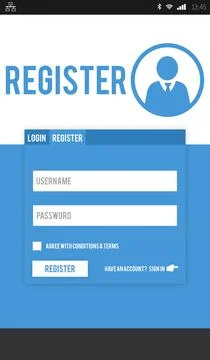 Telephone register application Stock Illustration