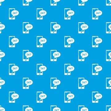 Telephone repair pattern vector seamless blue 스톡 일러스트