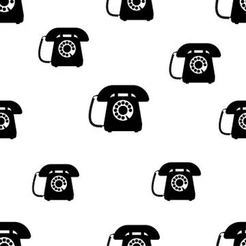 Telephone seamless pattern Stock Illustration