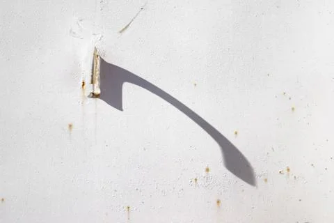 Telephone shadow on wall Stock Photos