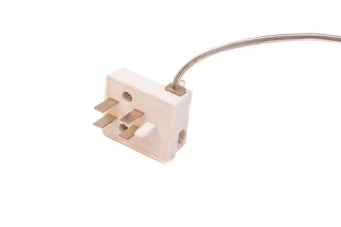 Telephone socket isolated on white Photos