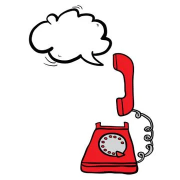 Telephone with speech buble Stock Illustration