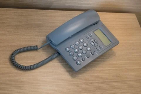 Telephone on table Stock Photos