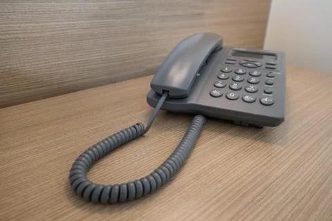 Telephone on table Stock Photos