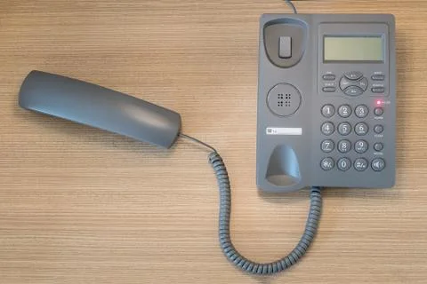 Telephone on table Stock Photos