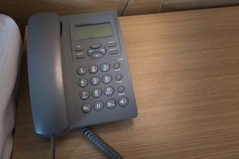 Telephone on table Stock Photos