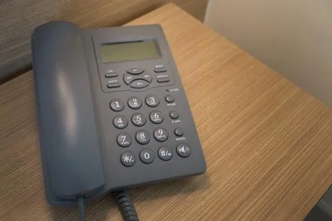 Telephone on table Stock Photos