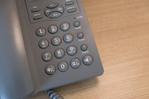 Telephone on table Stock Photos