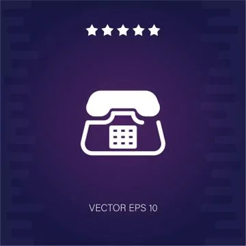 Telephone vector icon Stock Illustration