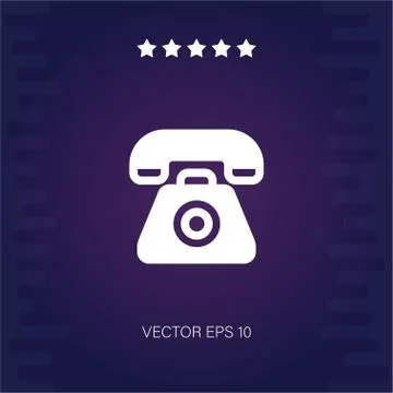 Telephone vector icon Stock Illustration