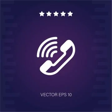 Telephone vector icon Stock Illustration