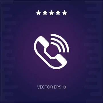 Telephone vector icon Illustrazione stock