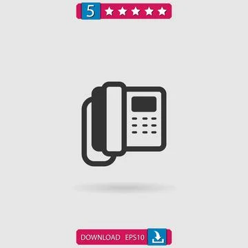 Telephone vector icon Stock Illustration