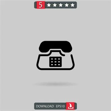 Telephone vector icon Stock Illustration
