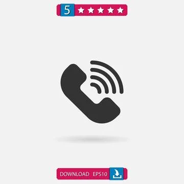 Telephone vector icon Illustrazione stock