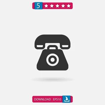 Telephone vector icon Stock Illustration