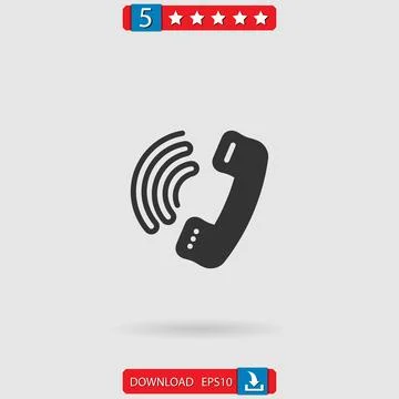 Telephone vector icon Stock Illustration