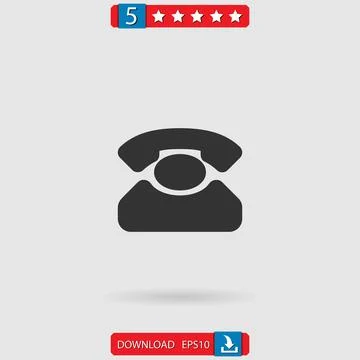 Telephone vector icon Stock Illustration