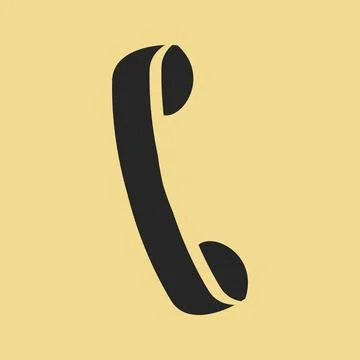 Telephone Vector Icon Illustration, Flat Phone Symbol for Call, Contact, an.. Stock Illustration