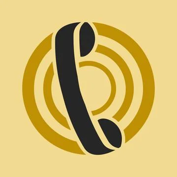 Telephone Vector Icon Illustration, Modern Communication Symbol for Contact.. Stock Illustration