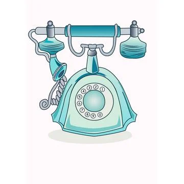 Telephone vector illustration on solid background 스톡 일러스트
