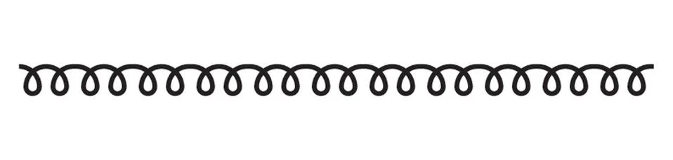 Telephone Wire Cord Pattern Border Design Illustrazione stock