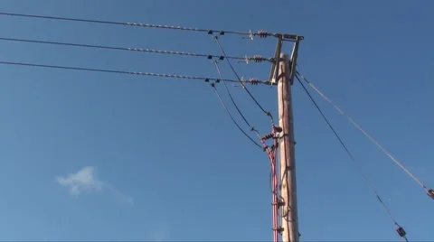Telephone wire Stock Footage 911402