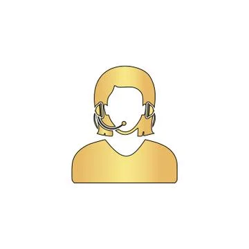 Telephonist computer symbol Illustrazione stock